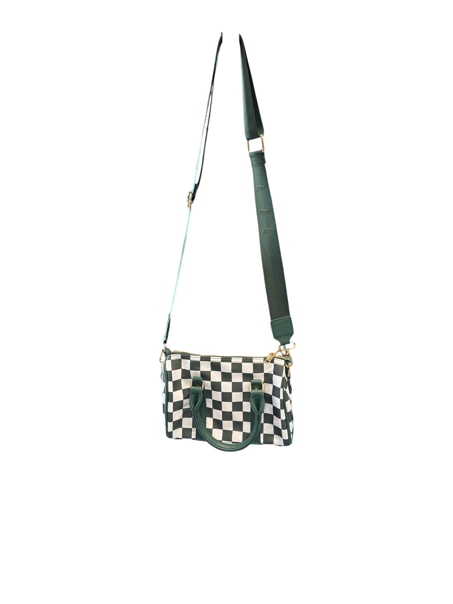 ROUND CHECKERED TOTE