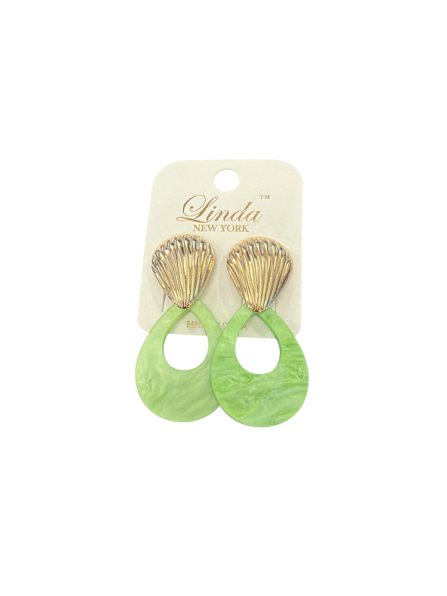 SHELL DROP COLOR EARRINGS