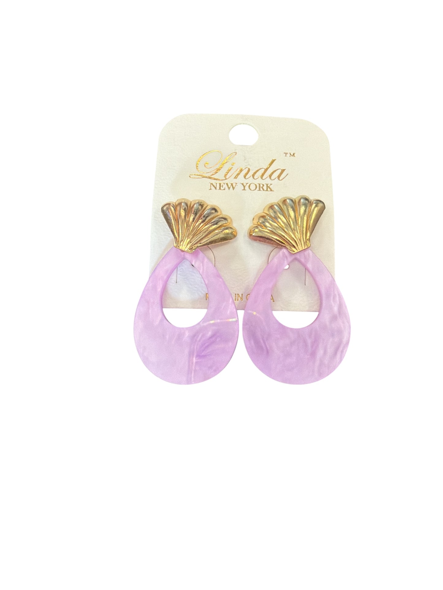SHELL DROP COLOR EARRINGS