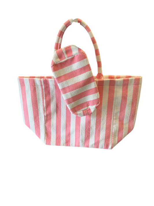 SET TERRY CLOTH JUMBO BAGS & COSMETIC BAG
