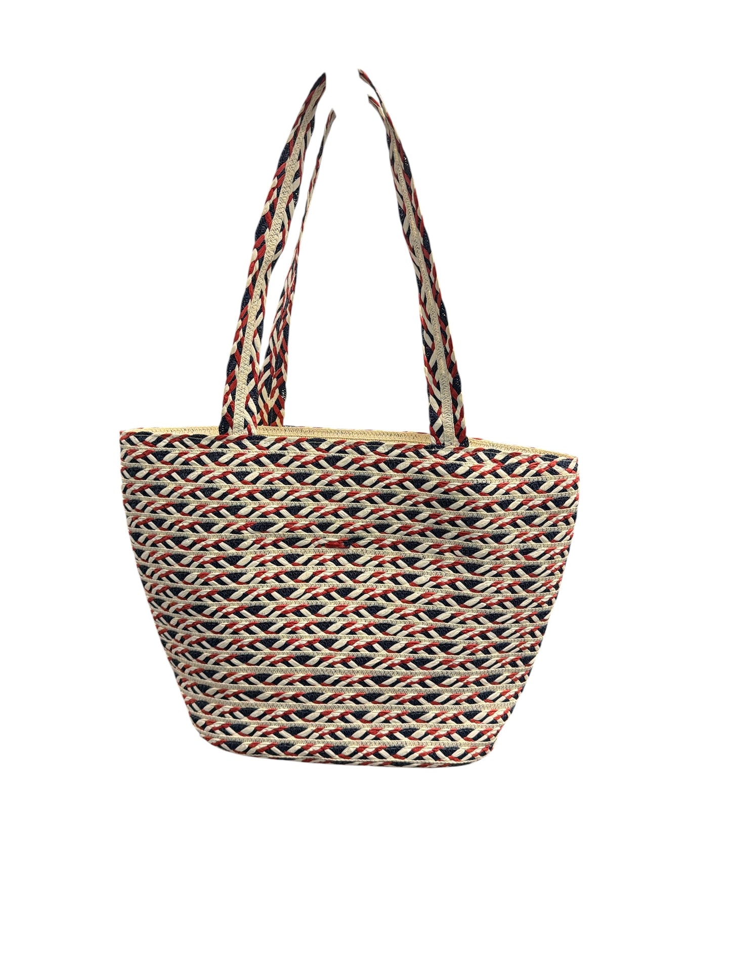 USA BRAIDED TWEED TOTE BAG