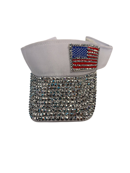 USA RHINESTONE VISOR