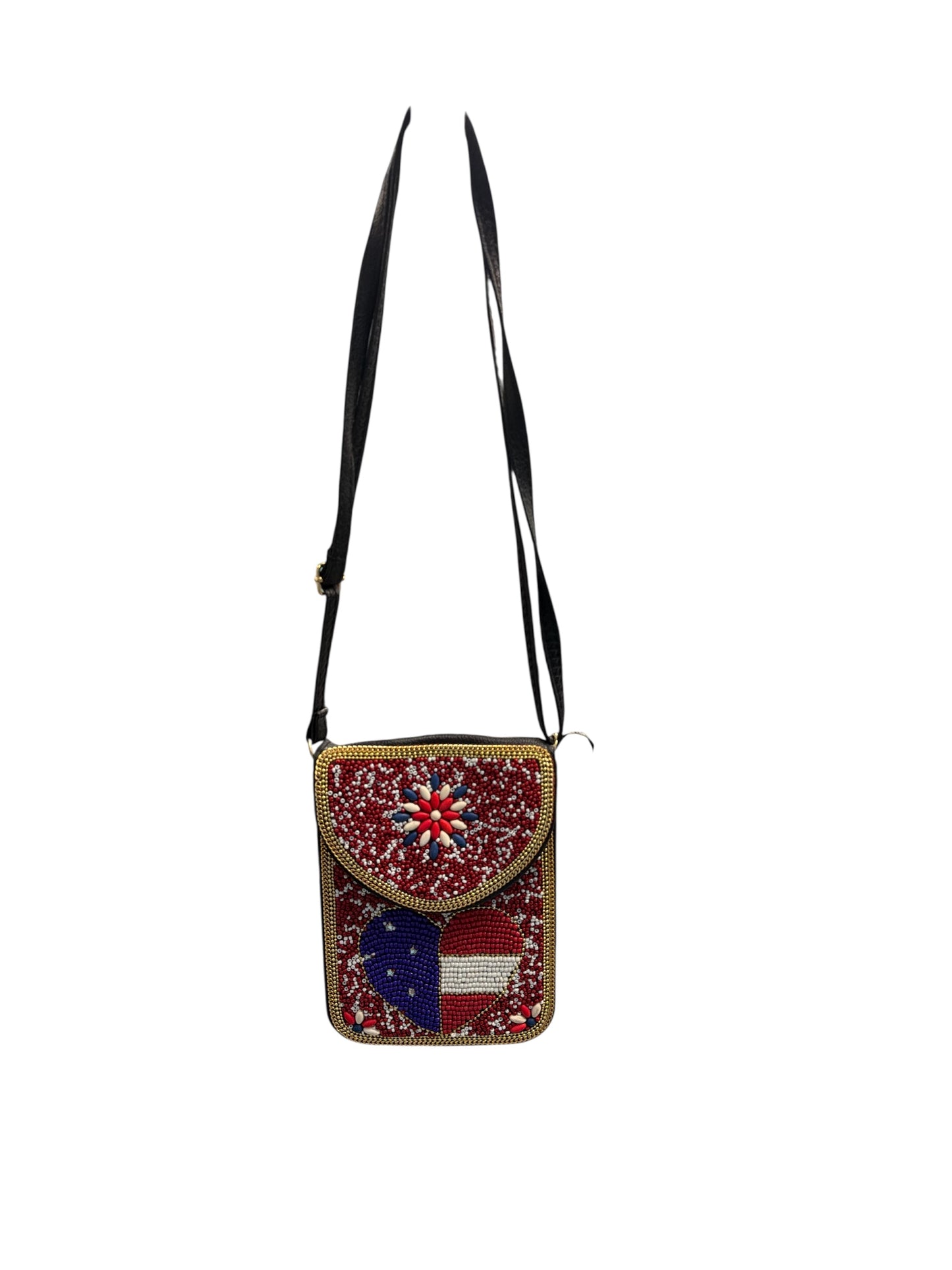 USA BEADED CROSSBODY