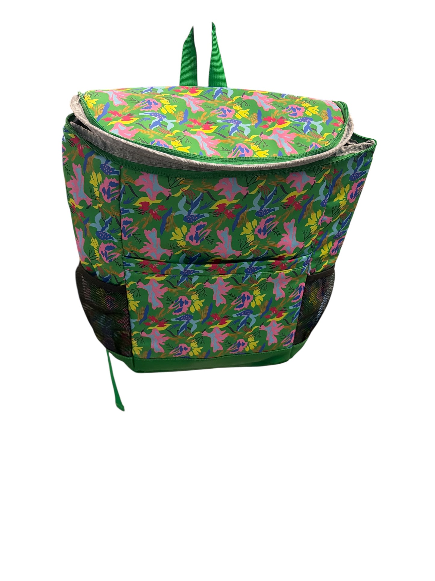 GREEN FLORAL COOLER BACKPACK