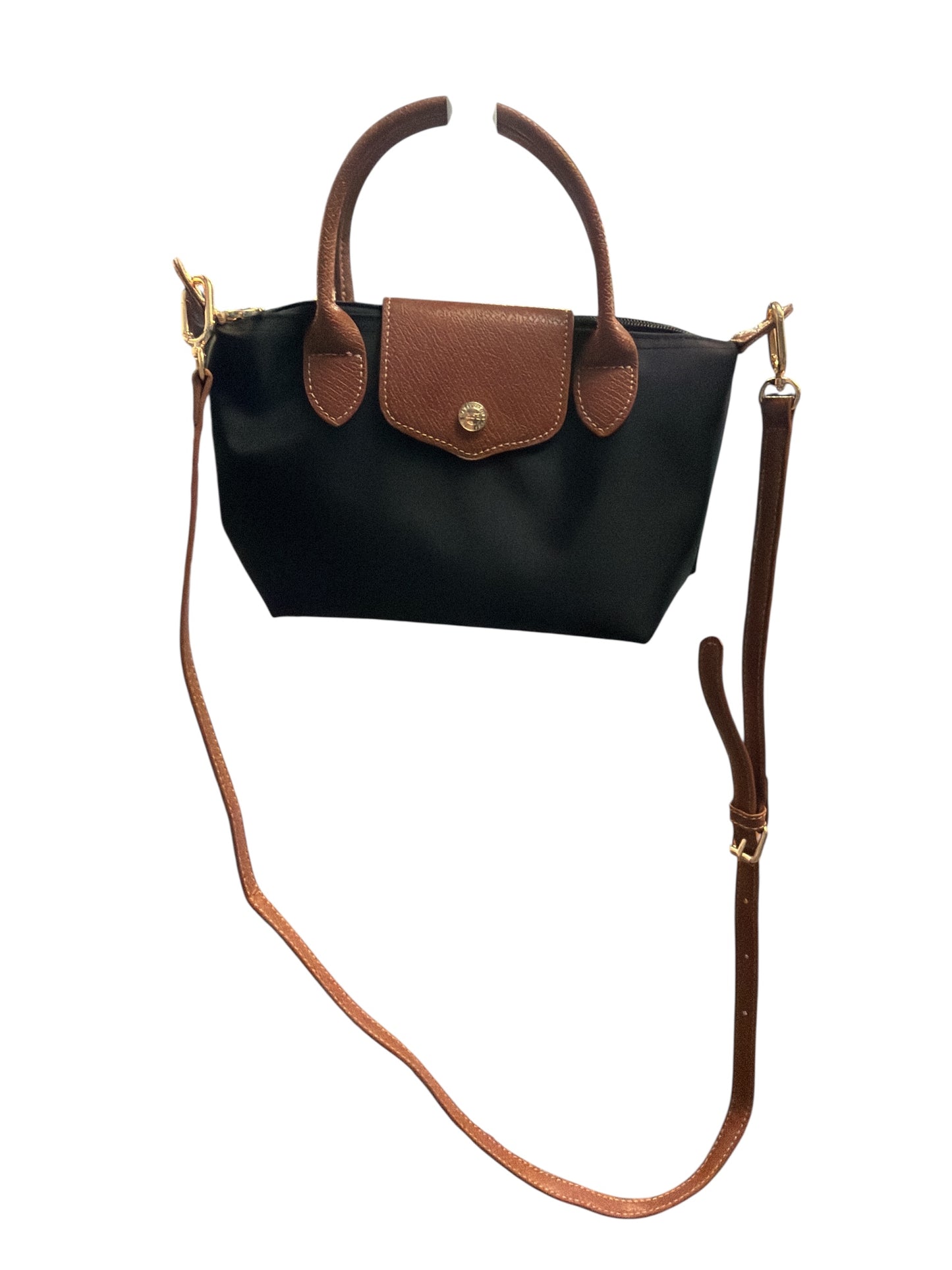 BROWN HANDLE CROSSBODY