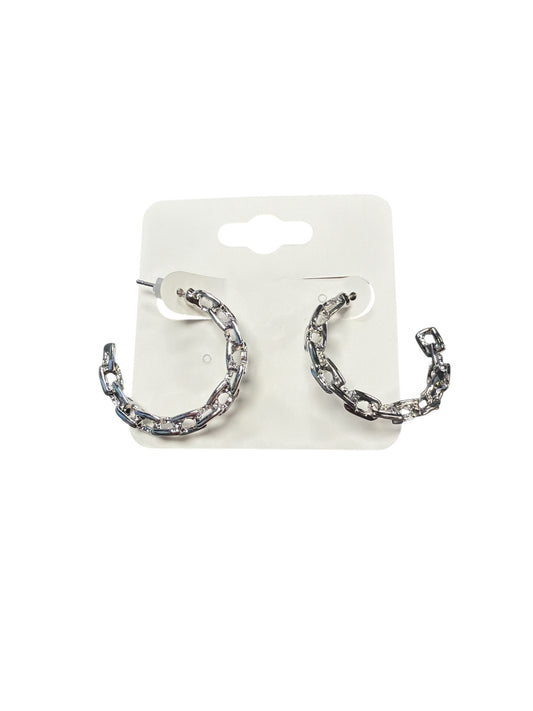 SILVER CHAIN ROPE EARRINGS