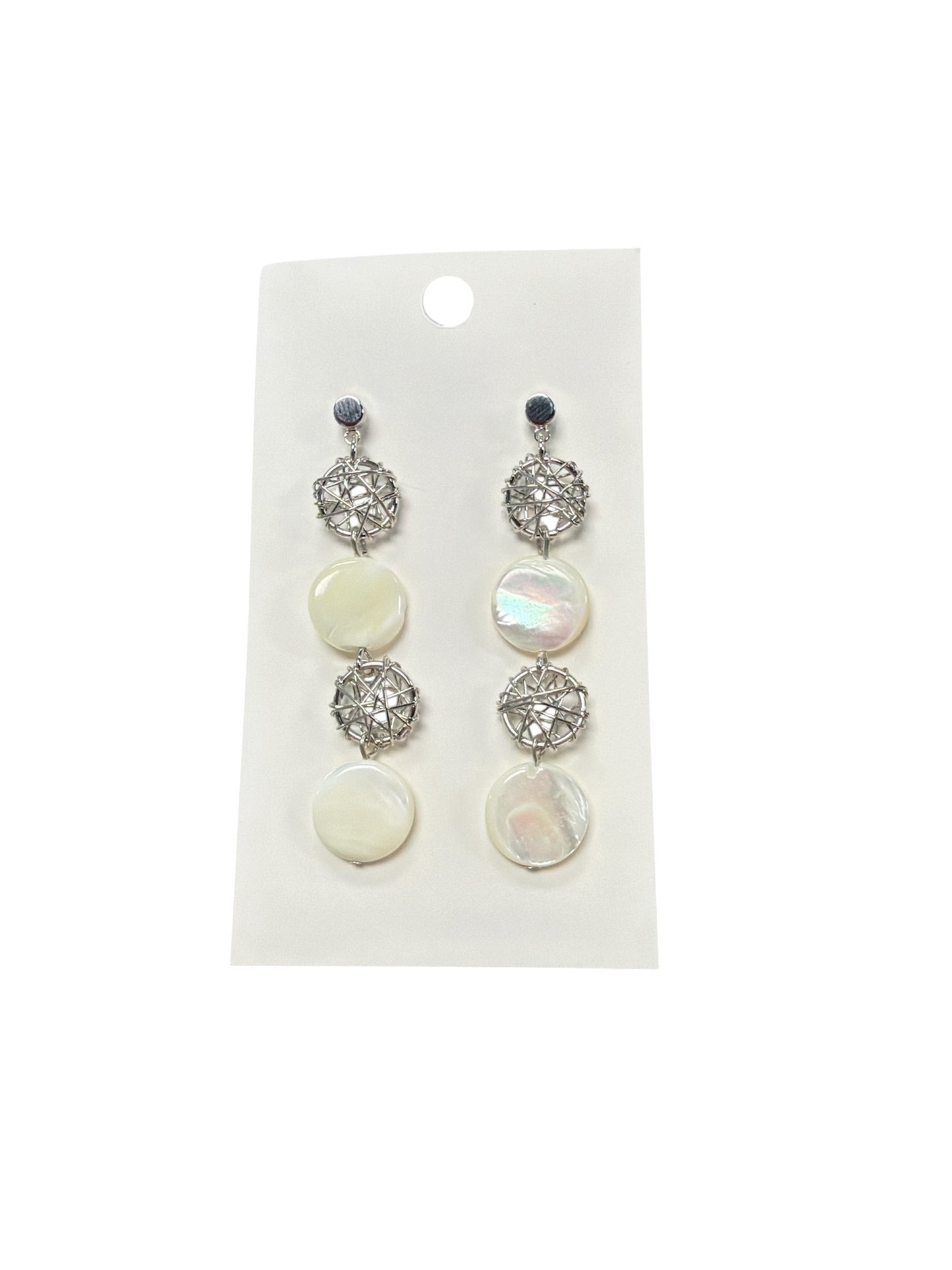 SILVER PEARL DROP EARRINGS