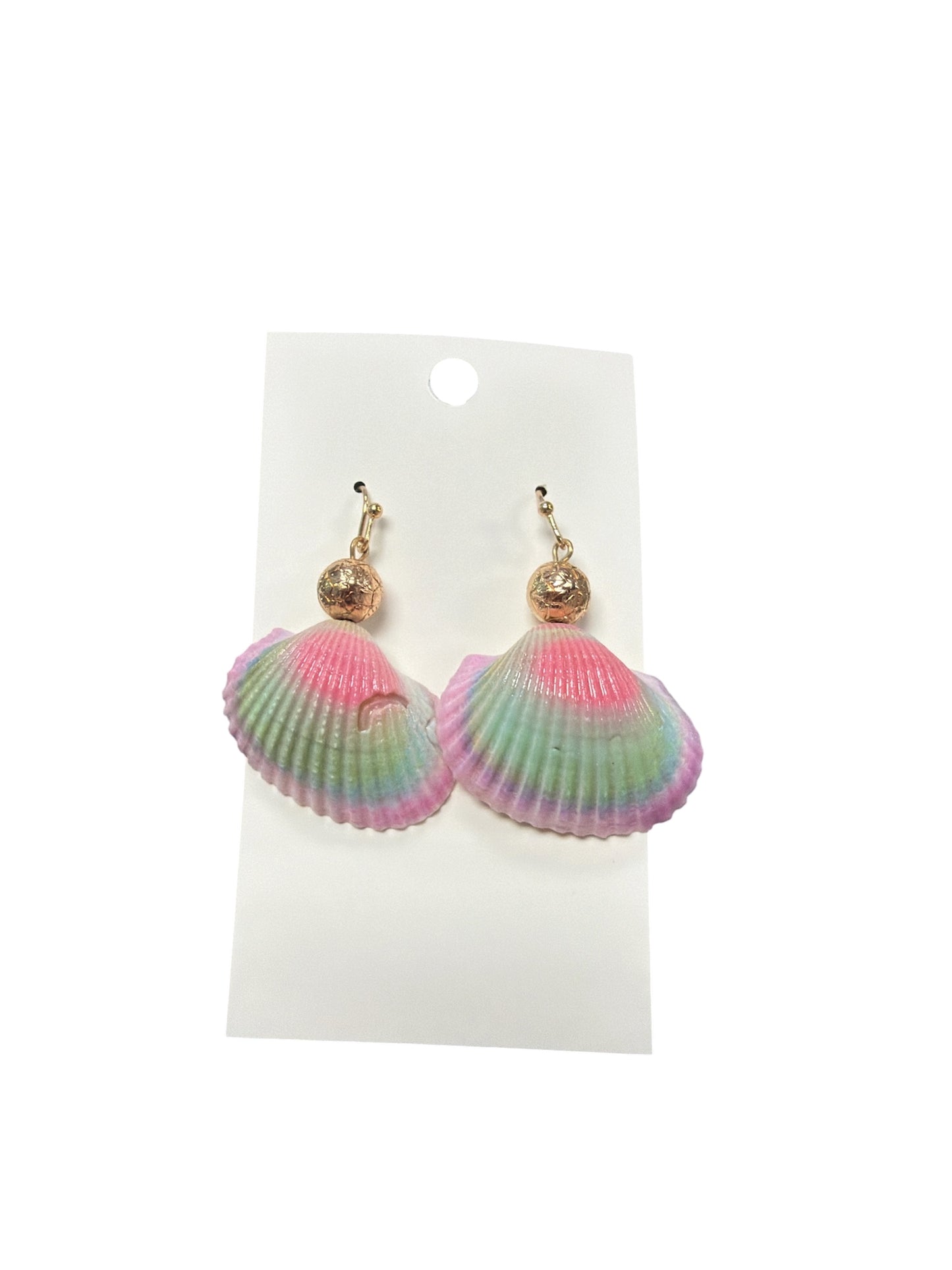 MULTICOLOR SHELL EARRINGS