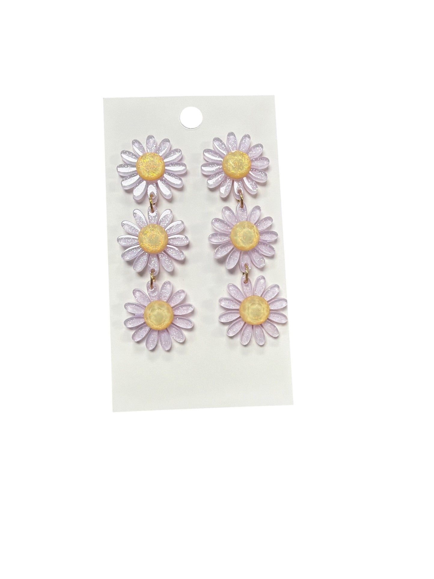 3 FLOWER DROP EARRINGS
