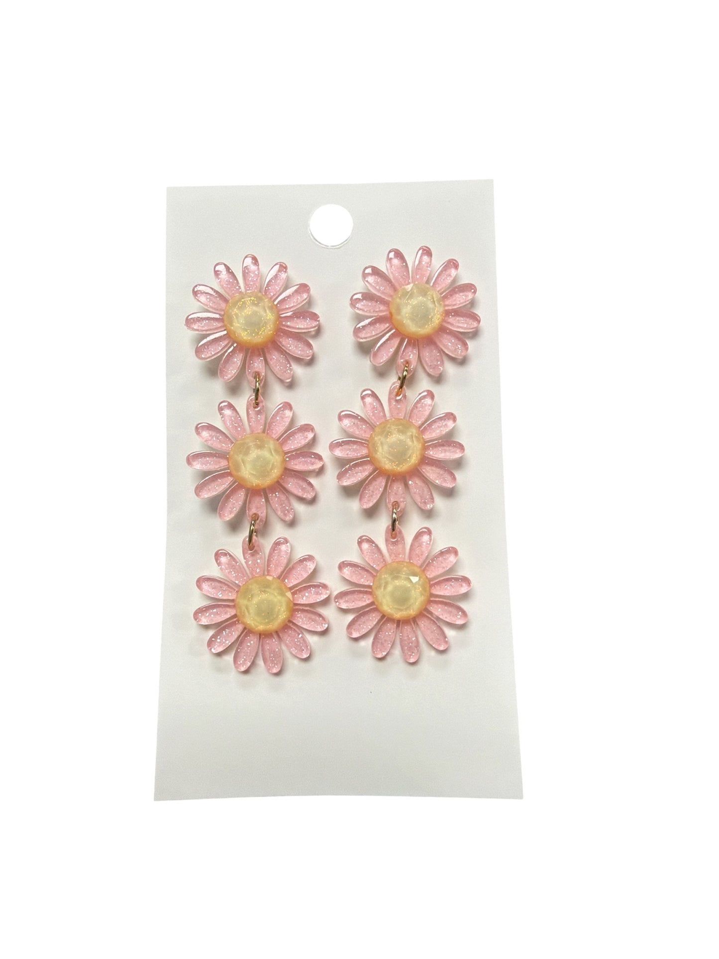 3 FLOWER DROP EARRINGS