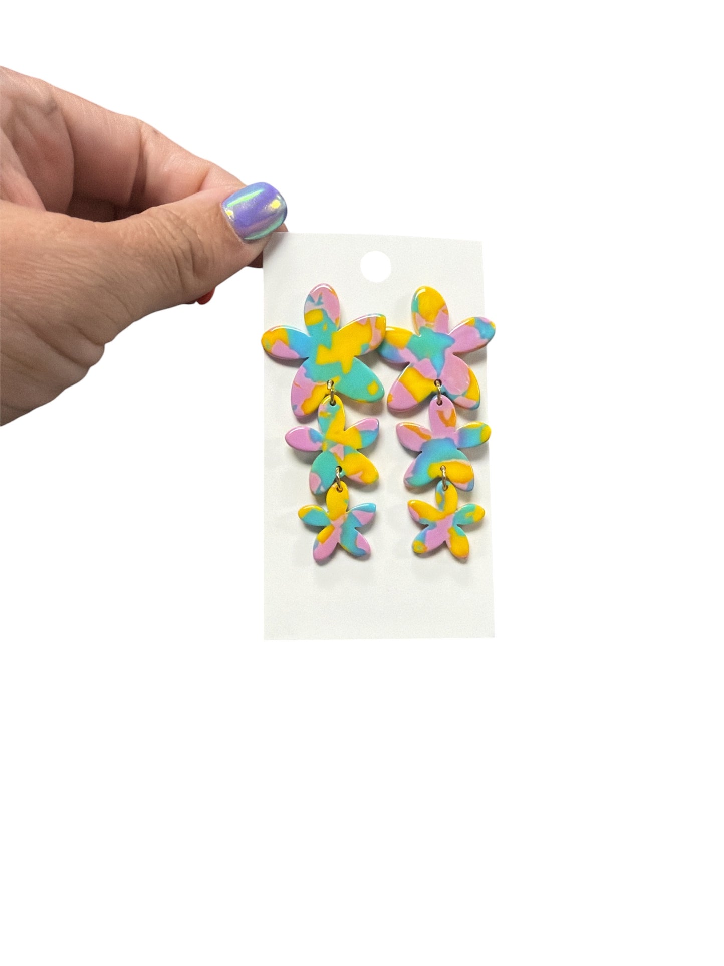 FLOWER TIERED EARRINGS