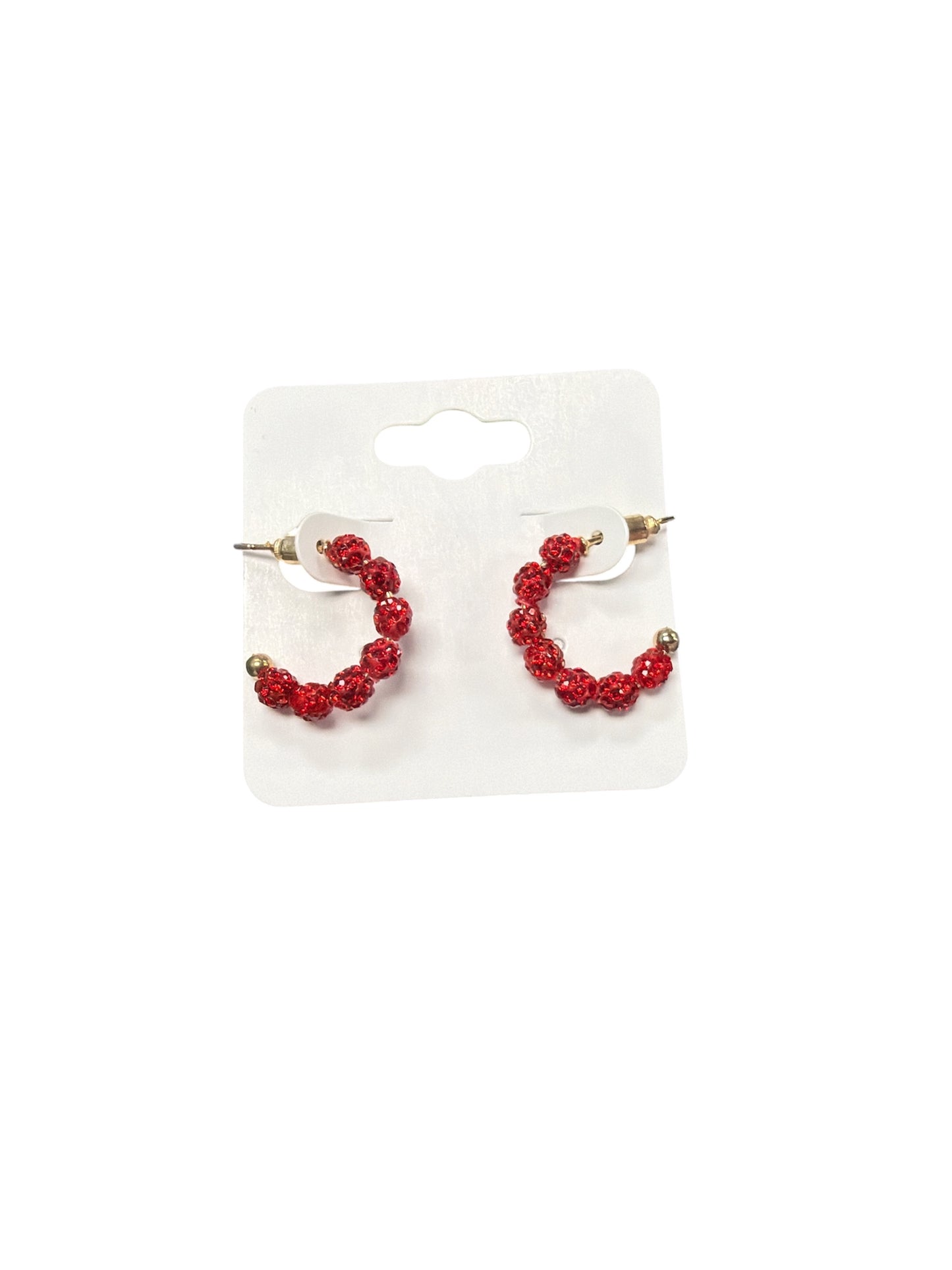 SMALL GLITTER HOOP EARRINGS