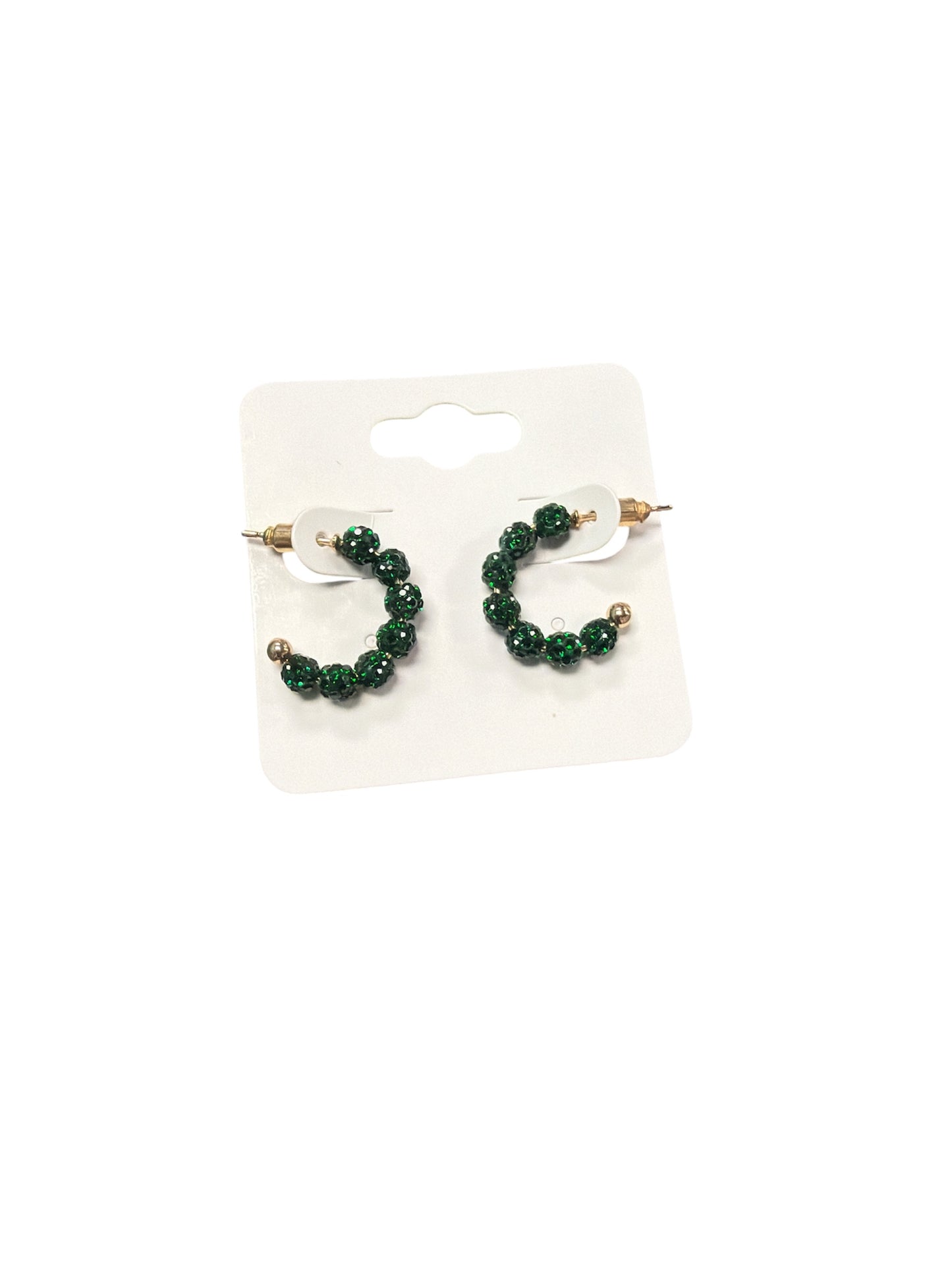 SMALL GLITTER HOOP EARRINGS
