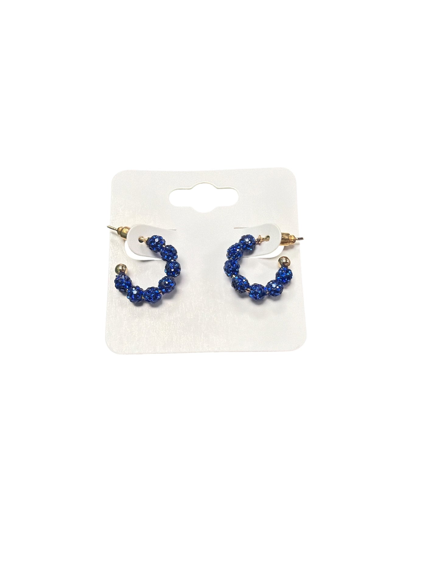 SMALL GLITTER HOOP EARRINGS