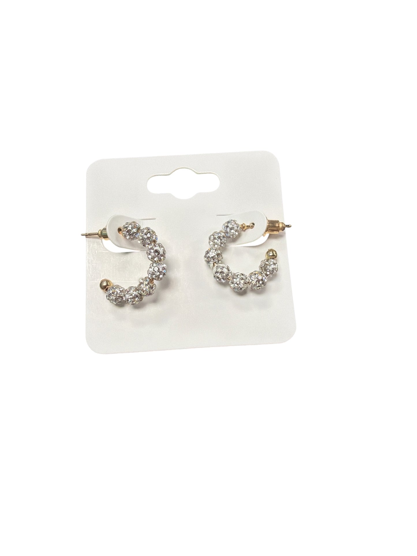 SMALL GLITTER HOOP EARRINGS