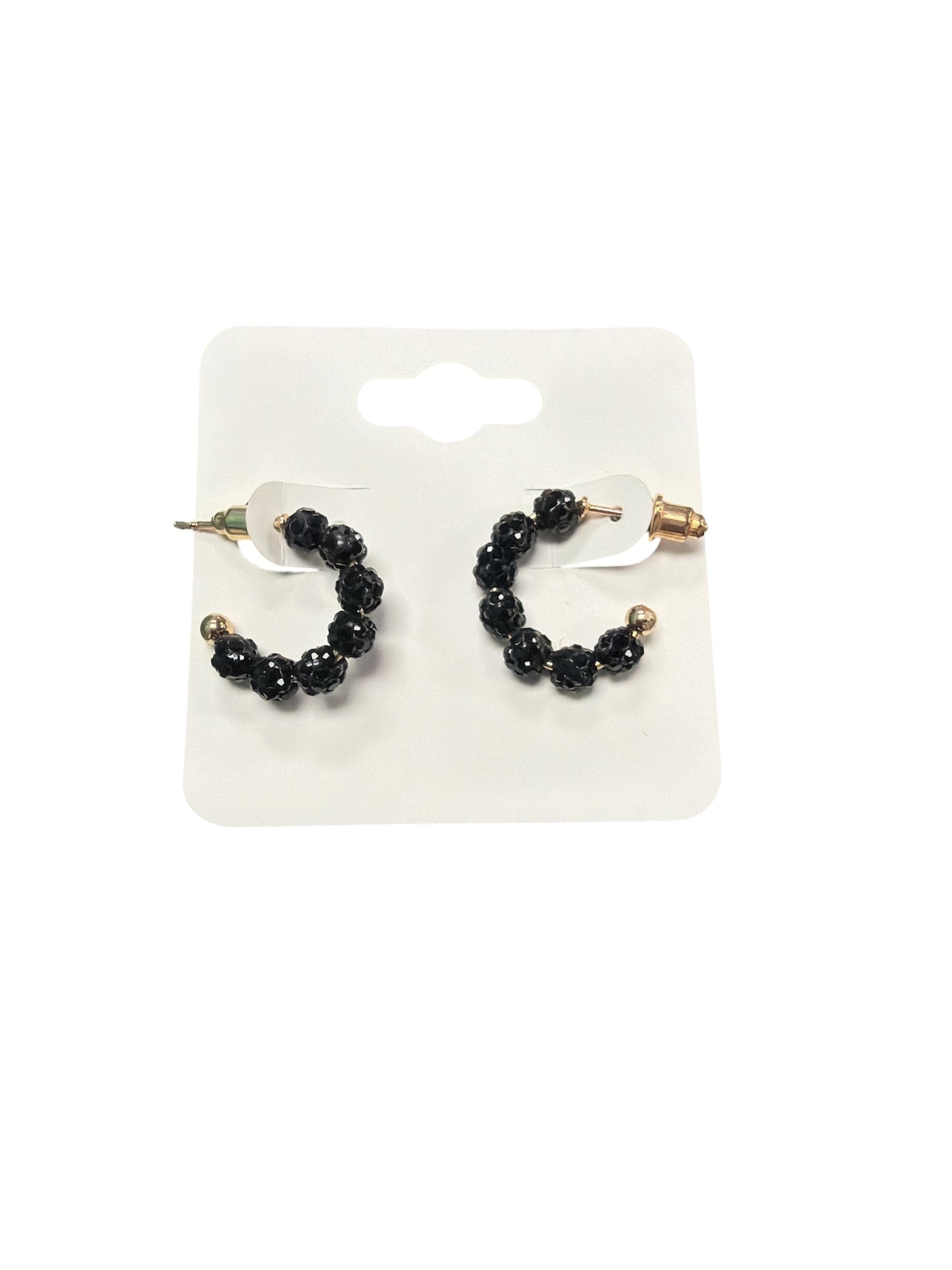 SMALL GLITTER HOOP EARRINGS