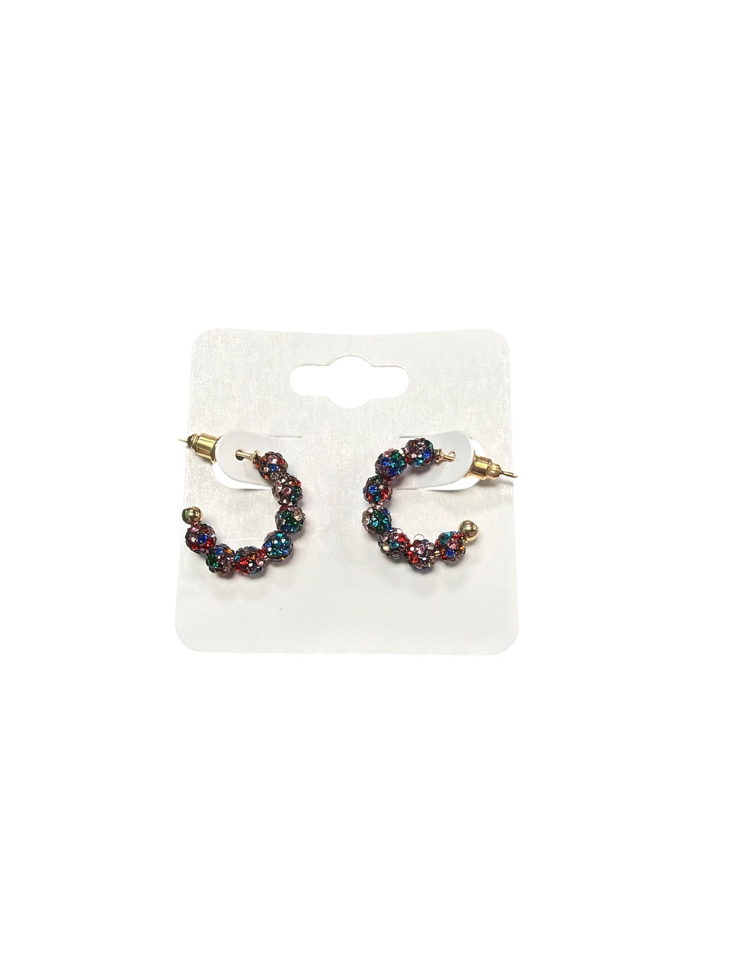SMALL GLITTER HOOP EARRINGS