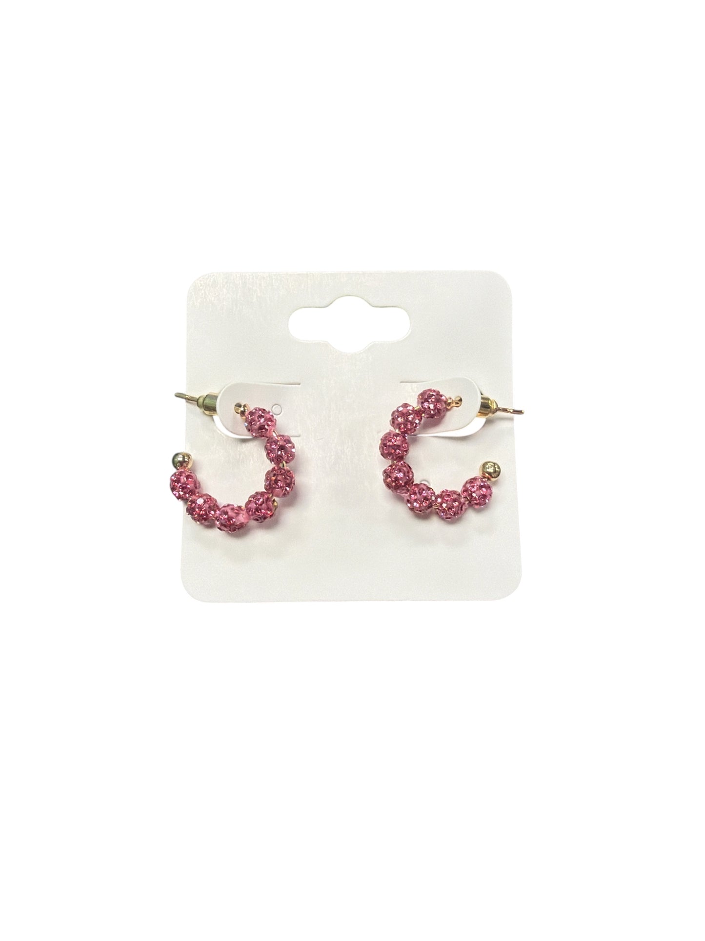 SMALL GLITTER HOOP EARRINGS