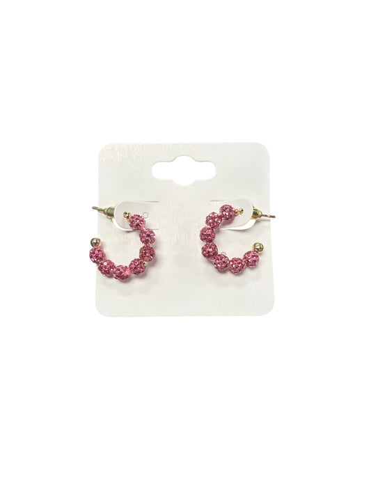 SMALL GLITTER HOOP EARRINGS