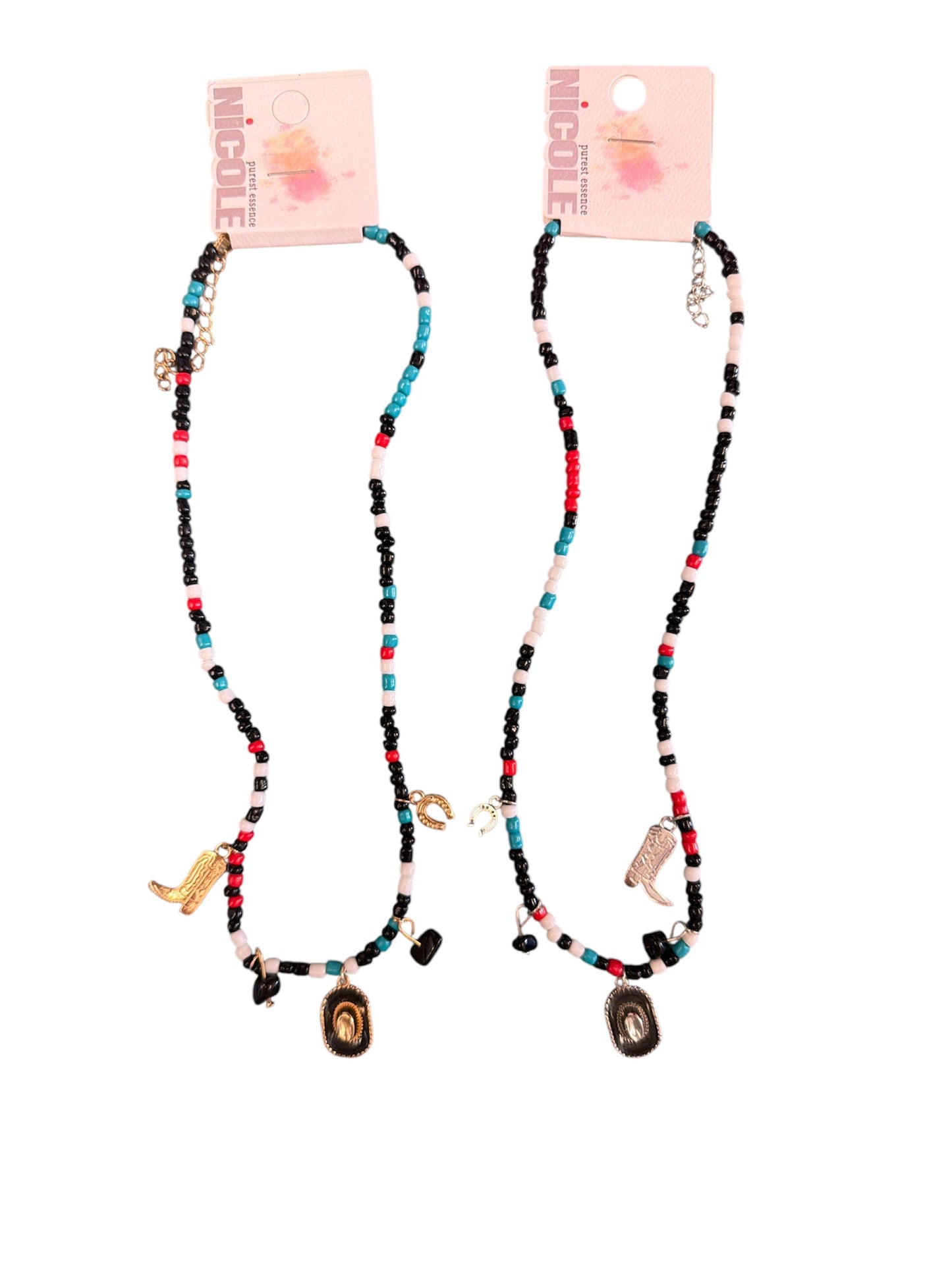 Beaded Western Charm Necklace