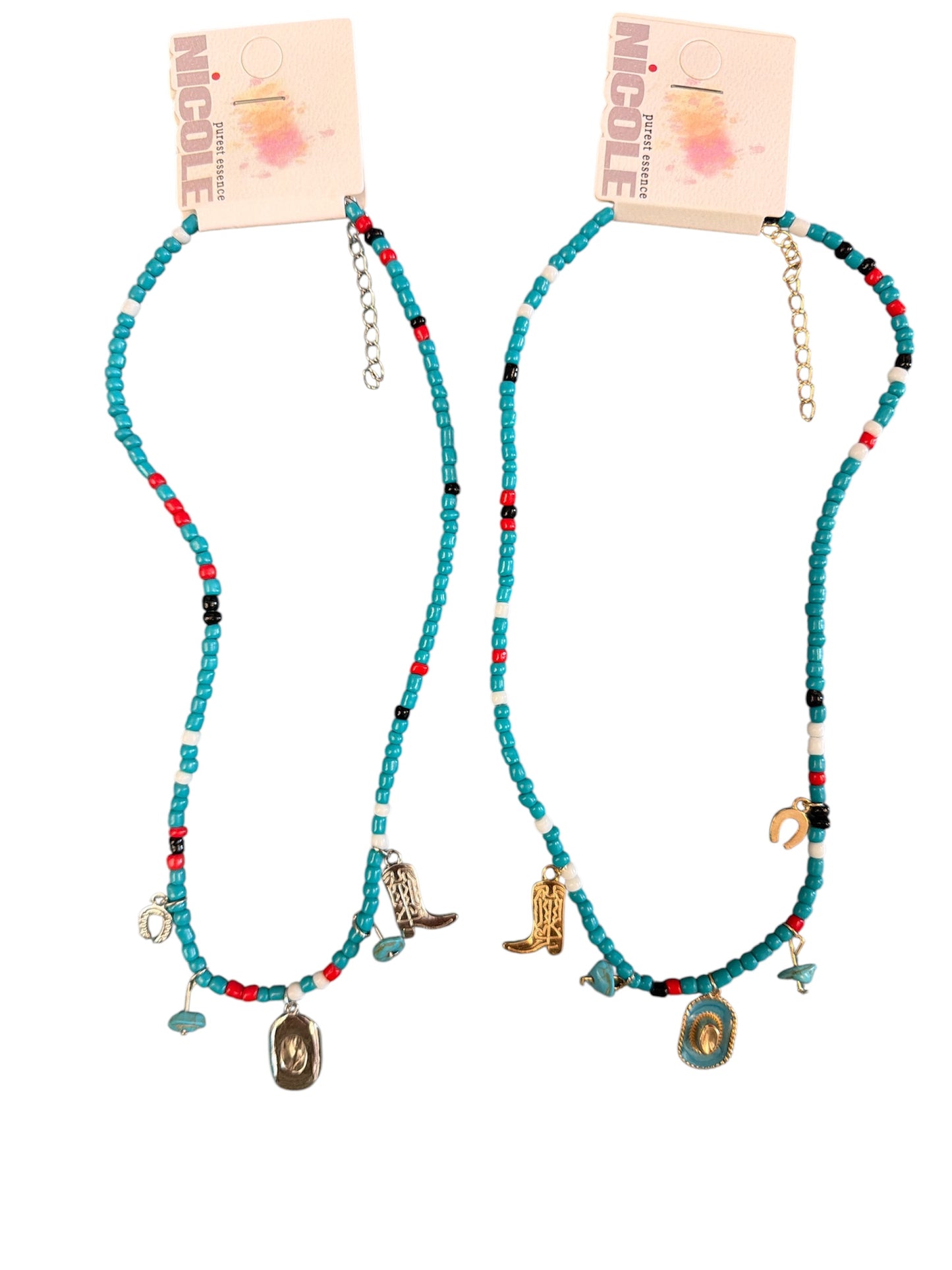 Beaded Western Charm Necklace