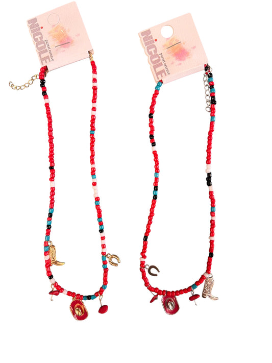 Beaded Western Charm Necklace