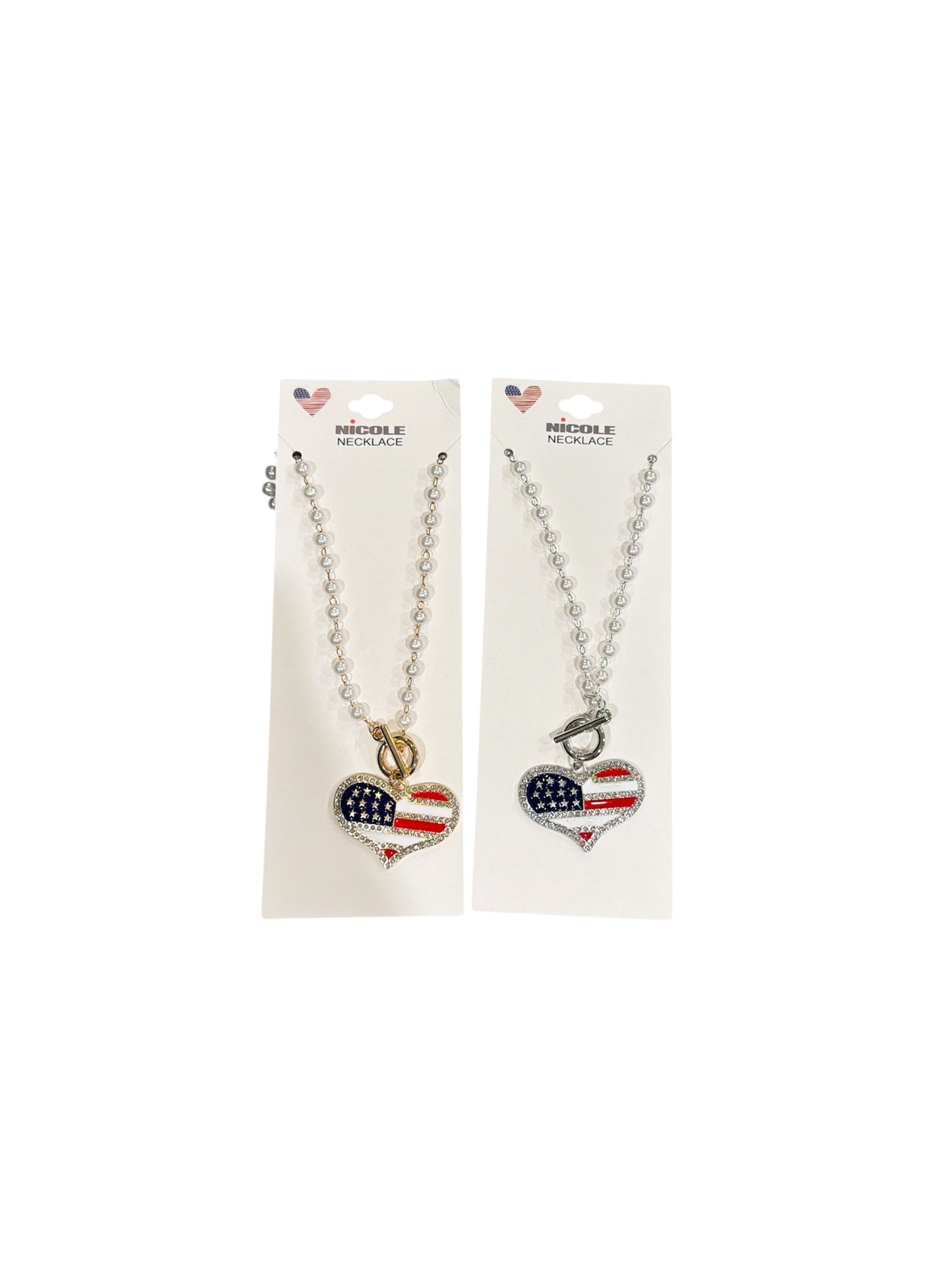 USA Heart Toggle Necklace