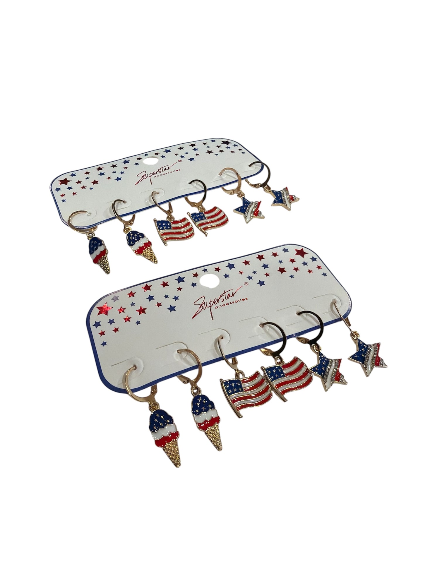 3pk USA Earrings