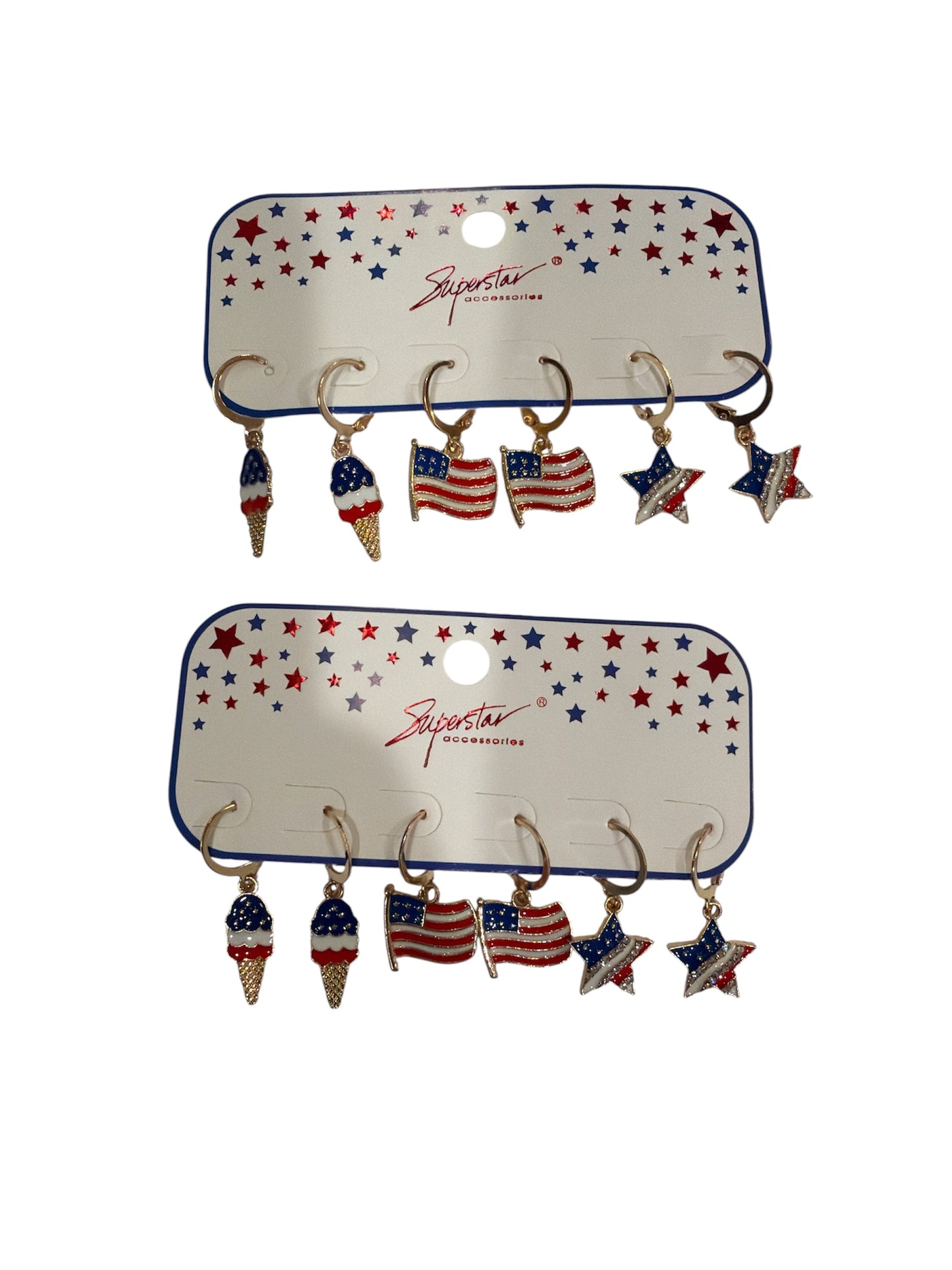 3pk USA Earrings