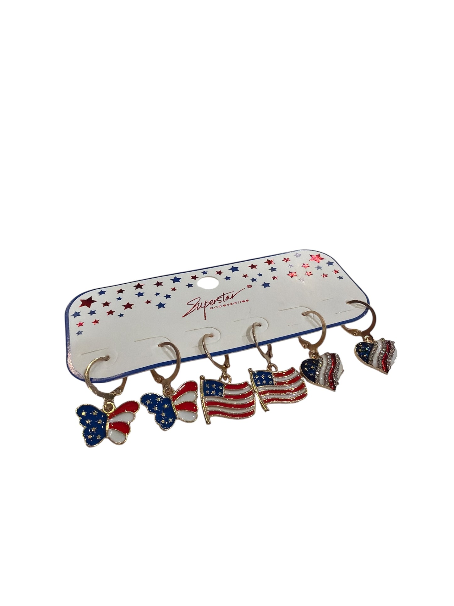 3pk USA Earrings