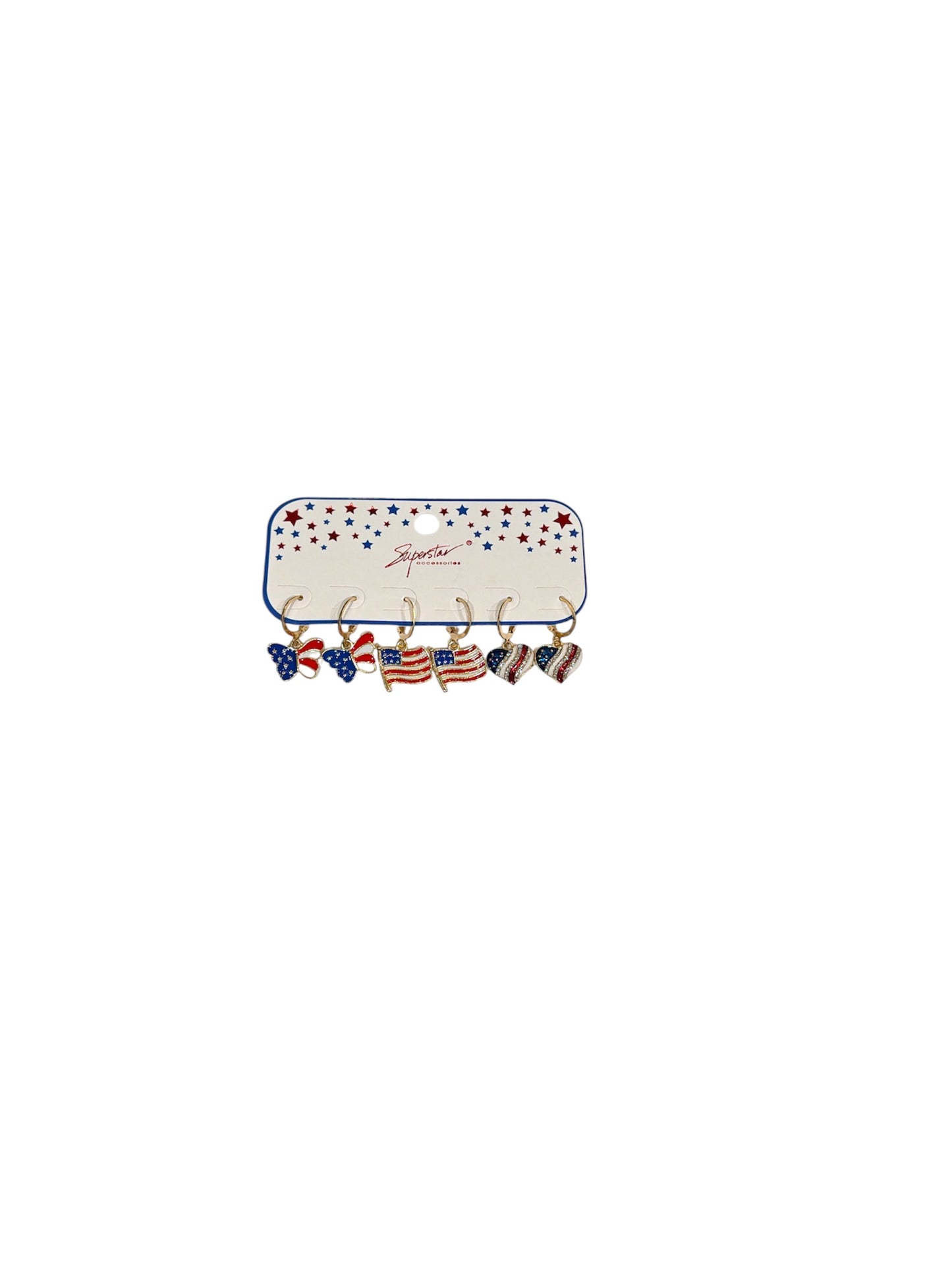 3pk USA Earrings