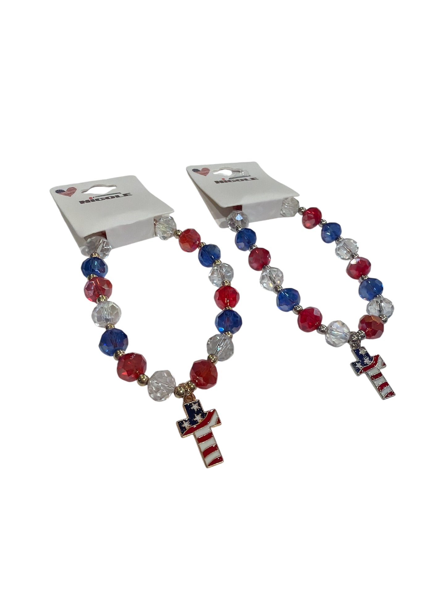 USA Flag Charm Bracelet