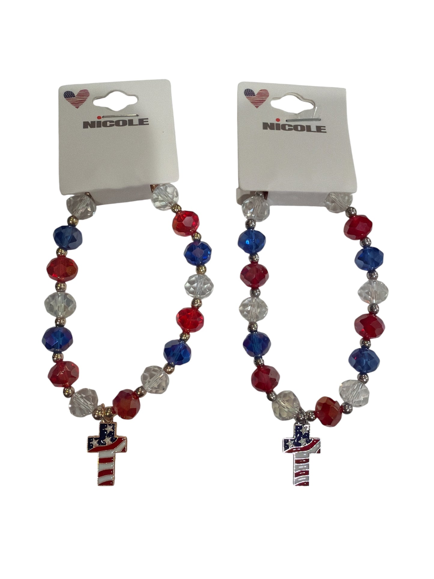 USA Flag Charm Bracelet