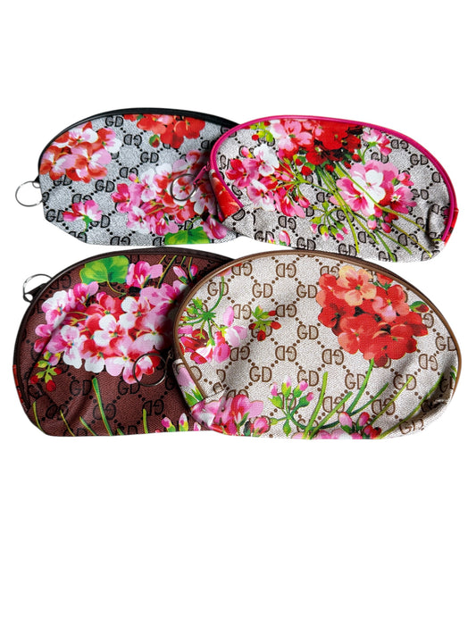 Floral Coin Makeup Bag