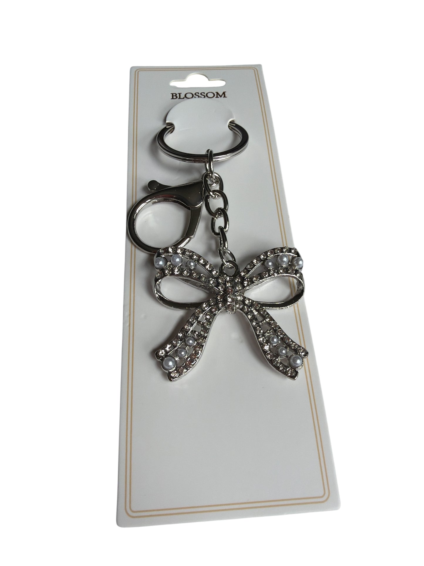 Bow Pearl Keychain Bag Charm
