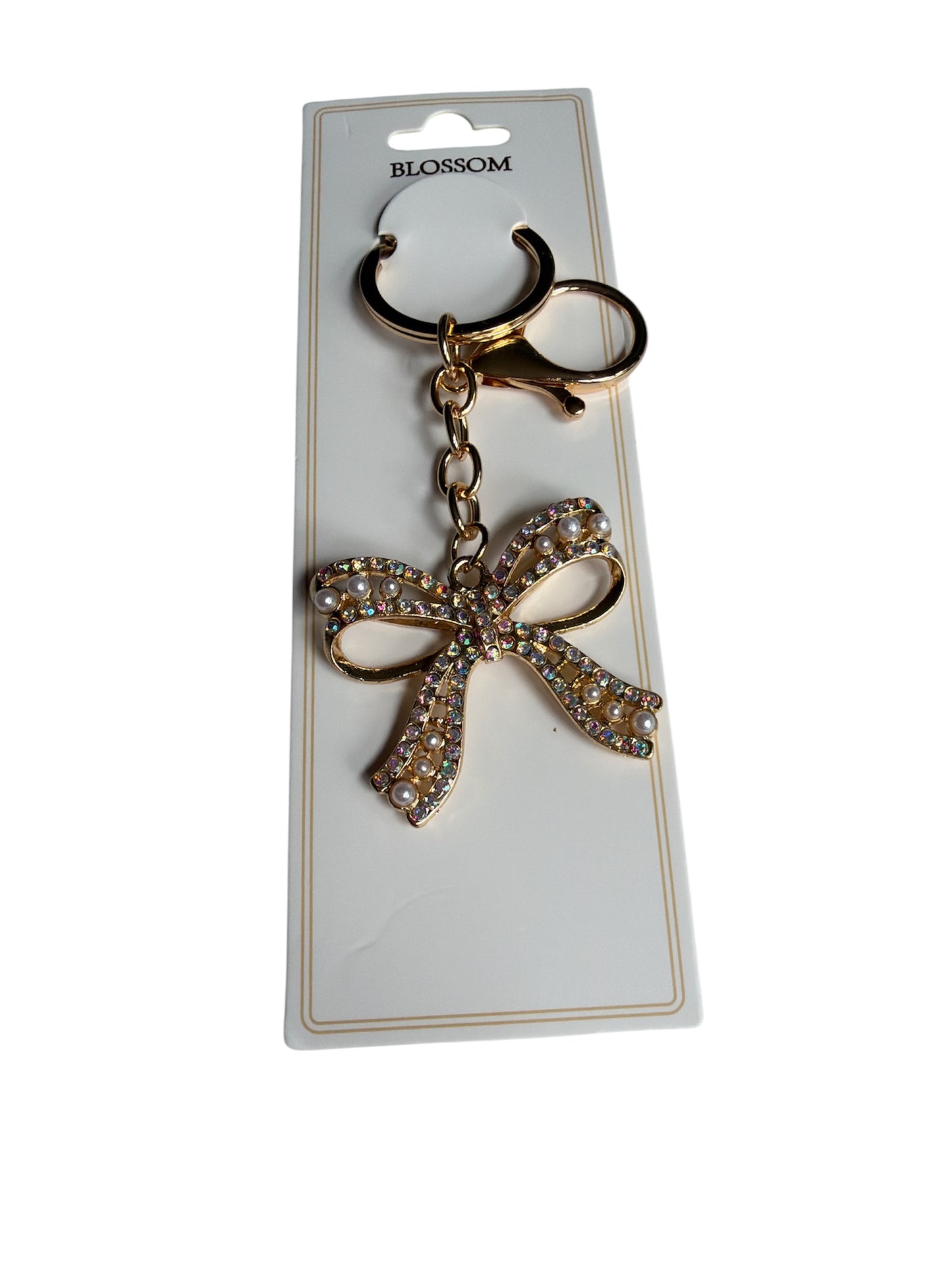 Bow Pearl Keychain Bag Charm