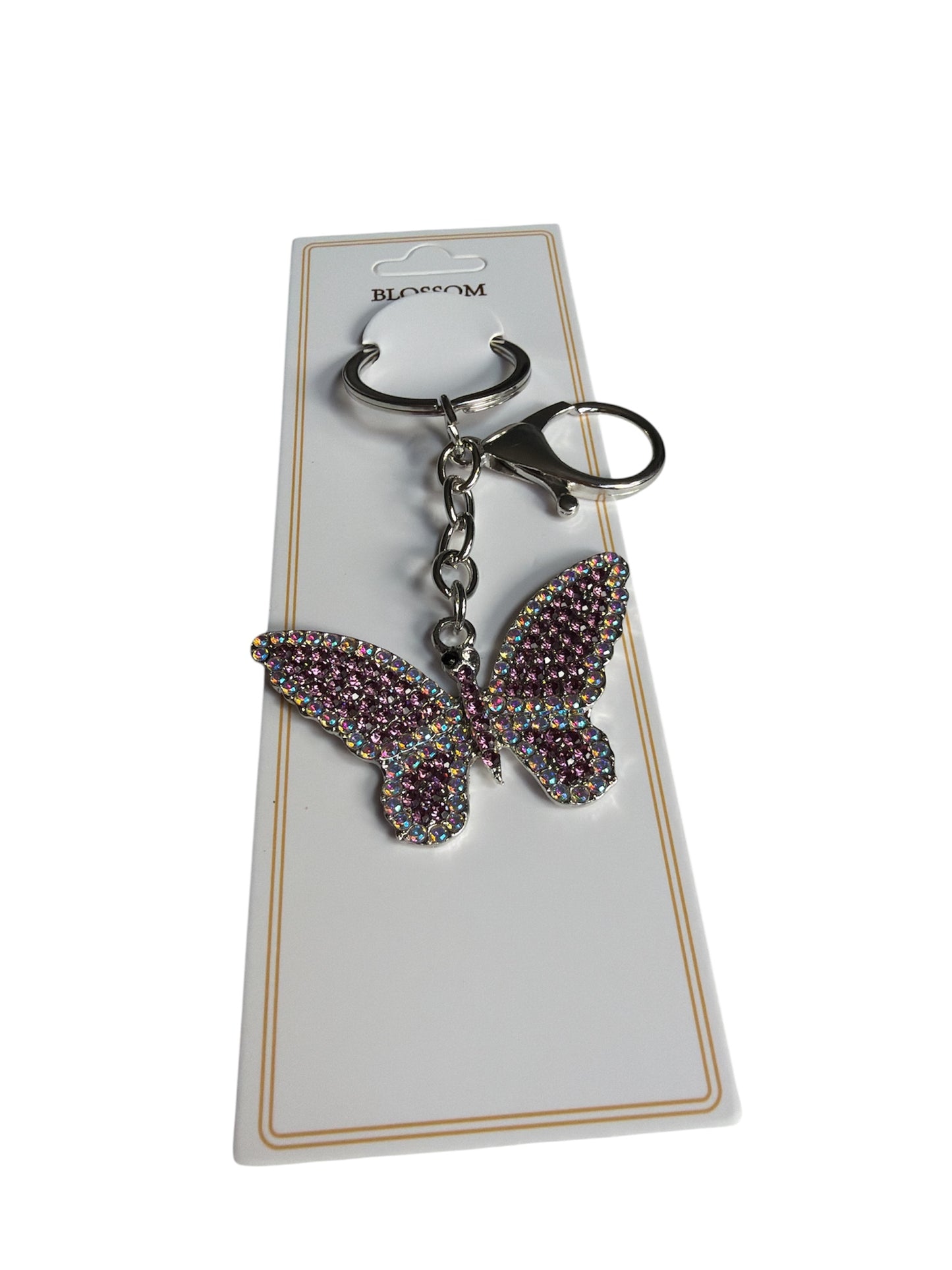 Butterfly Bling Keychain Charms