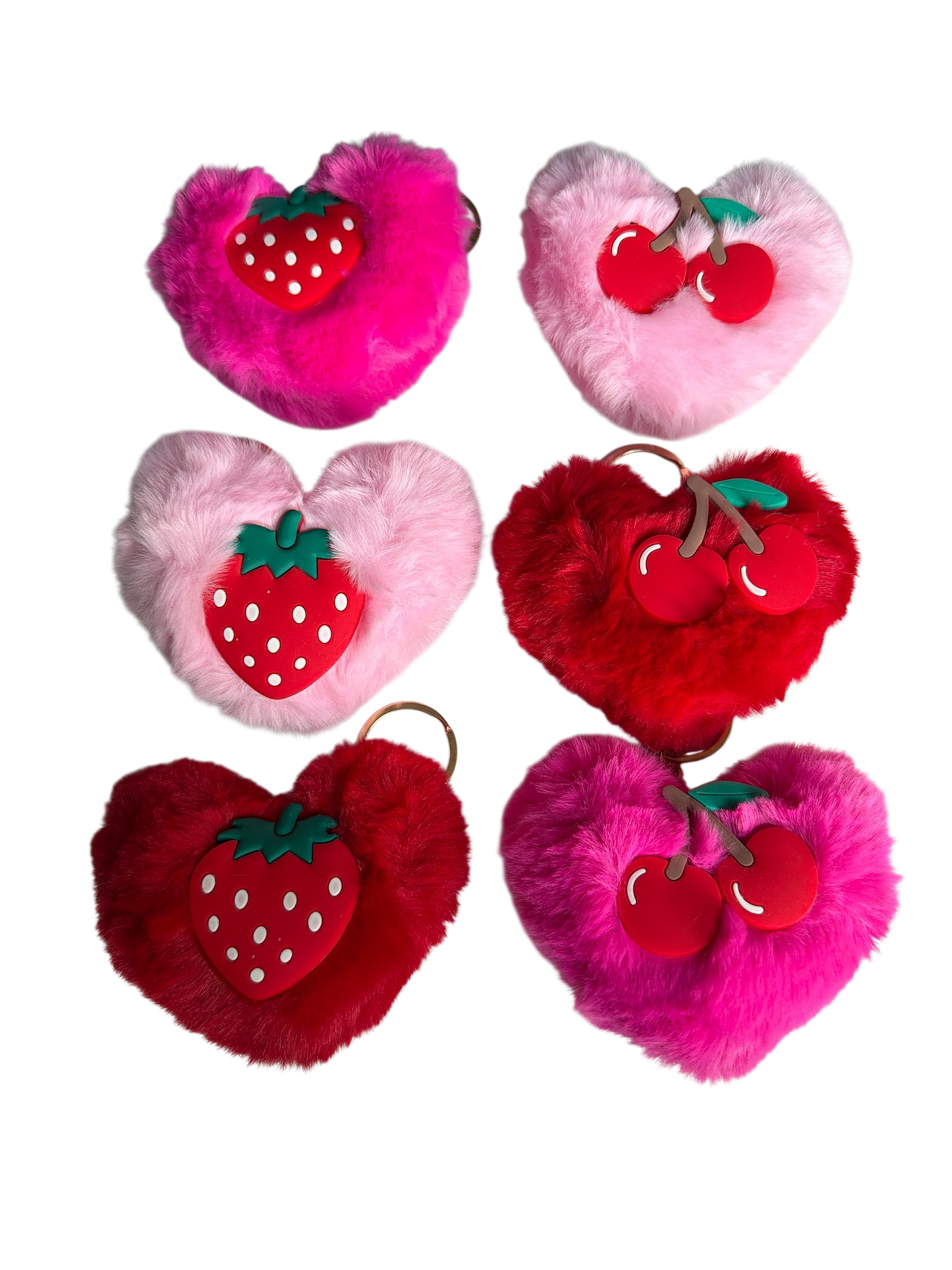 Plush Heart Bag Keychains