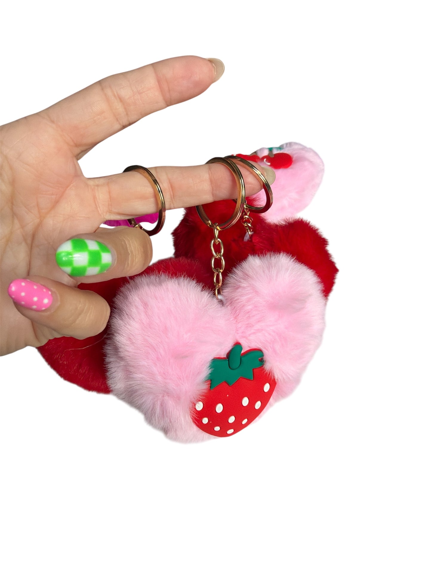 Plush Heart Bag Keychains