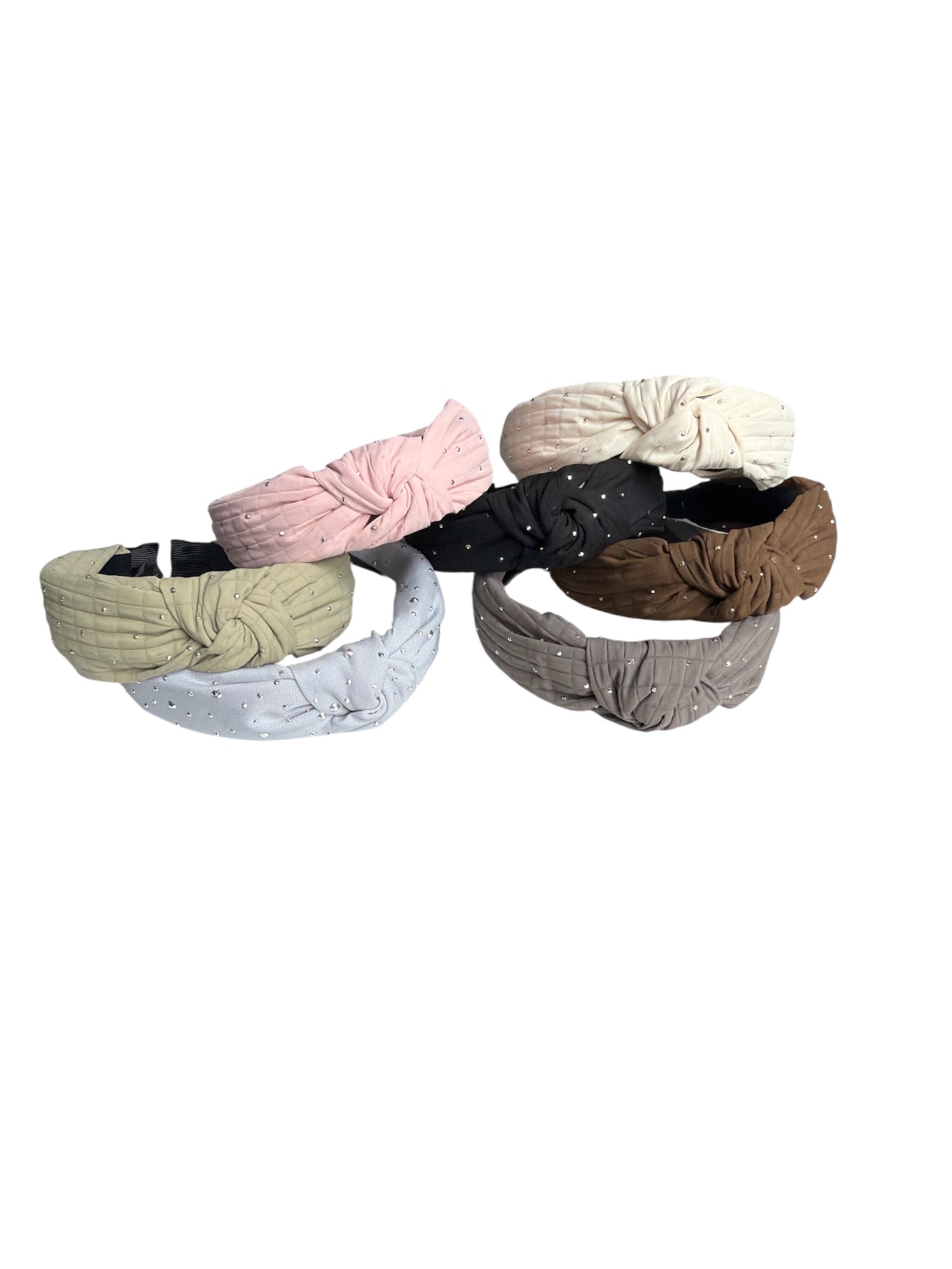 Quilted Rhinestone Headband
