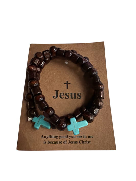 Jesus Double Stack Bracelet