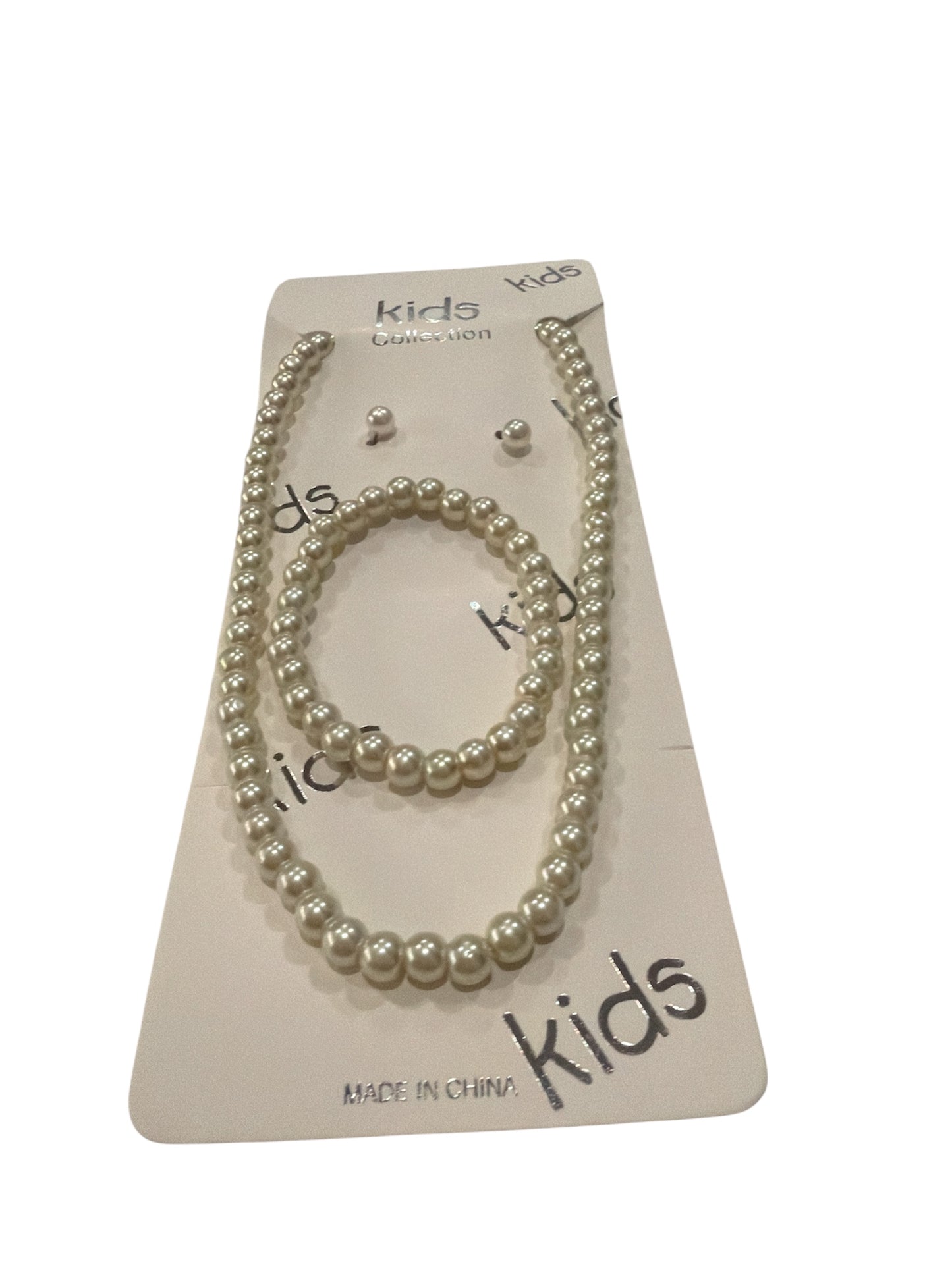 Kids Pearl Jewelry Set