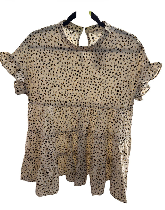 Cream Leopard Top