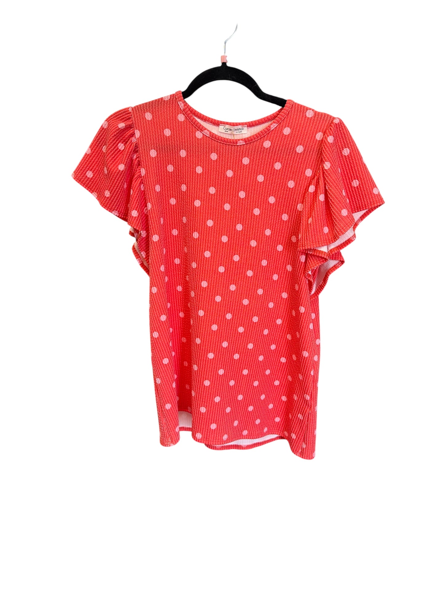 Carole Polka Dot Ruffle Sleeve