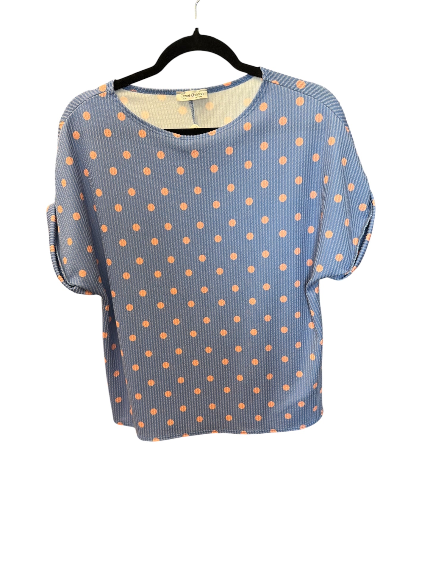 Carole Polka Dot Rolled Sleeve