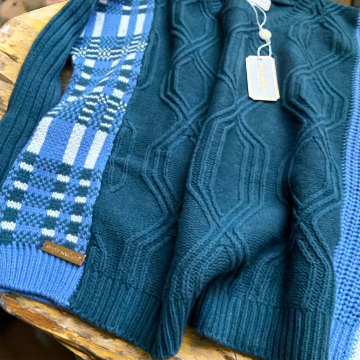 Simply Southern - Blue Colorblock Sweater