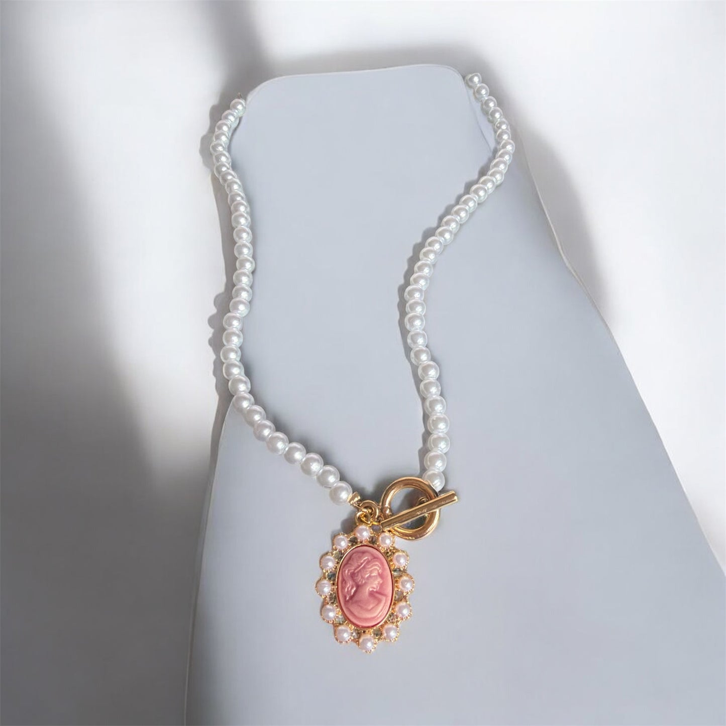 Vintage Pearl Toggle Necklace