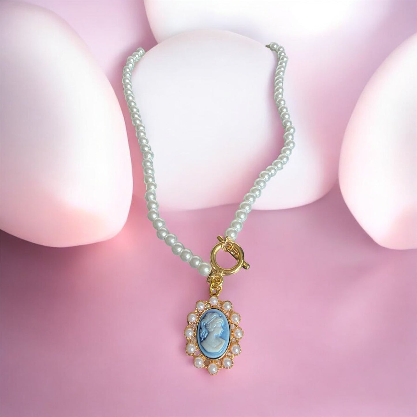 Vintage Pearl Toggle Necklace