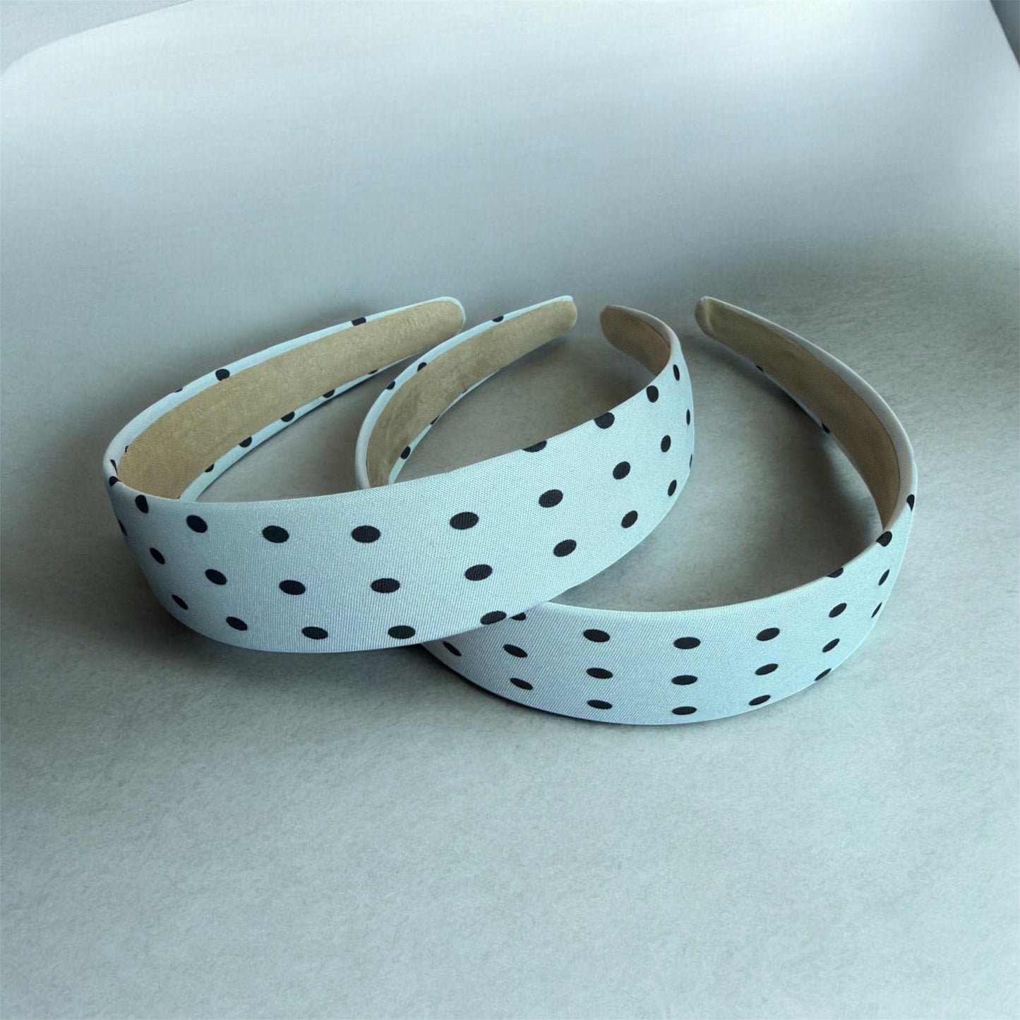White Black Polka Dot Headbands