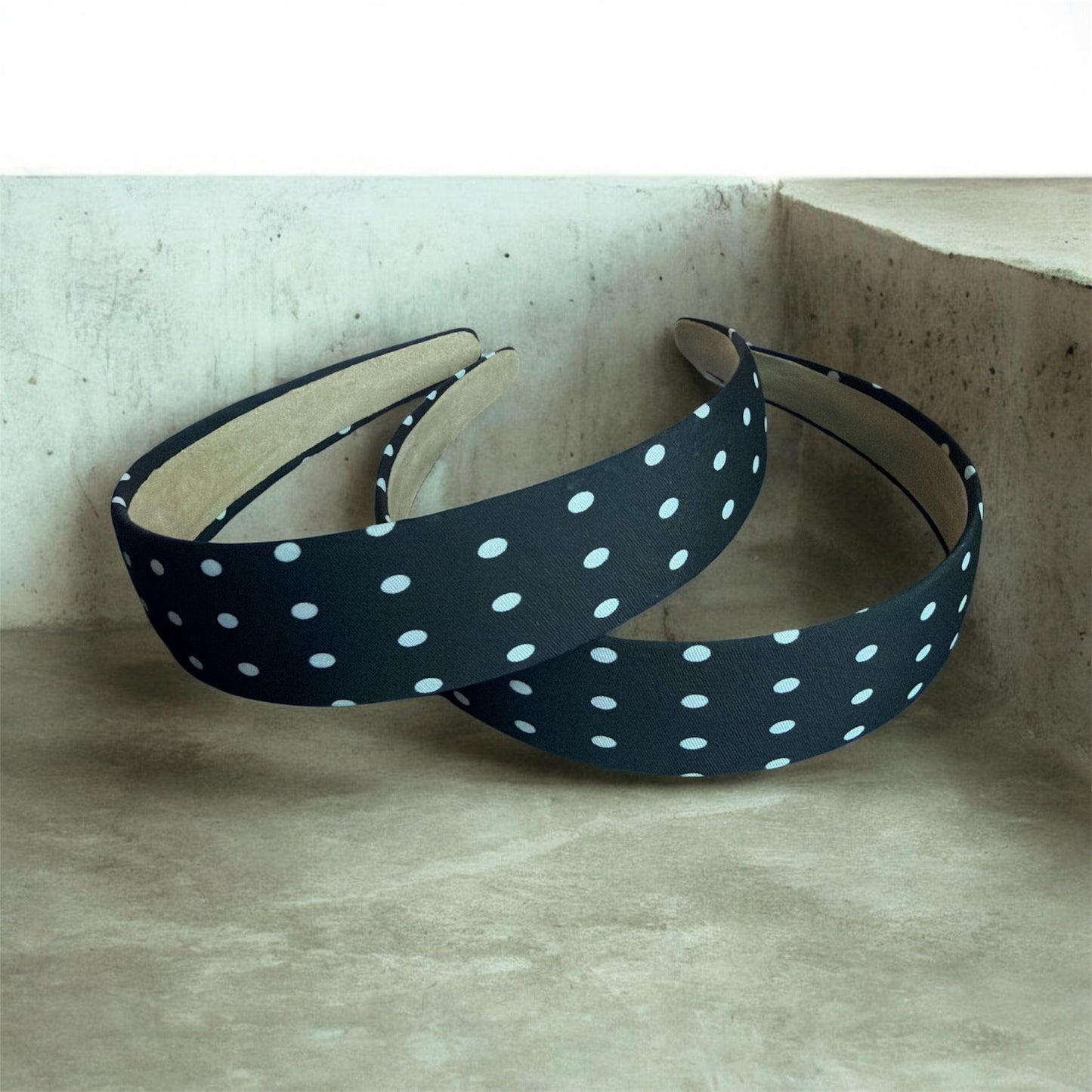 Black White Polka Dot Headbands